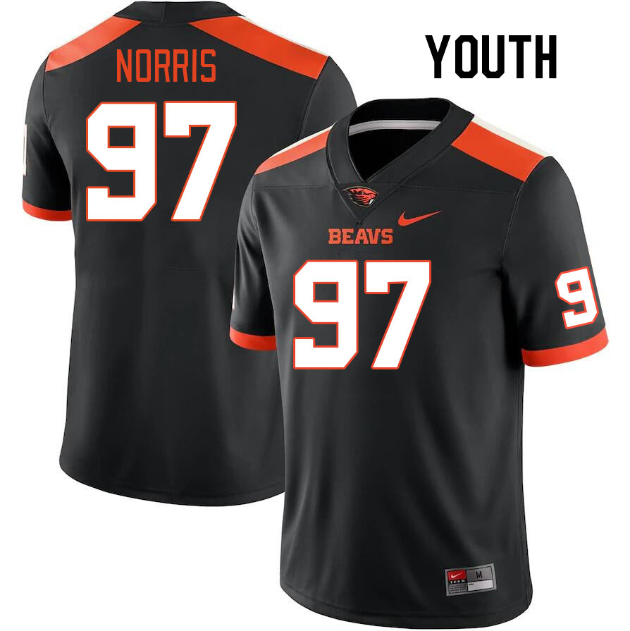 Youth #97 Nick Norris Oregon State Beavers College Football Jerseys Stitched-Black